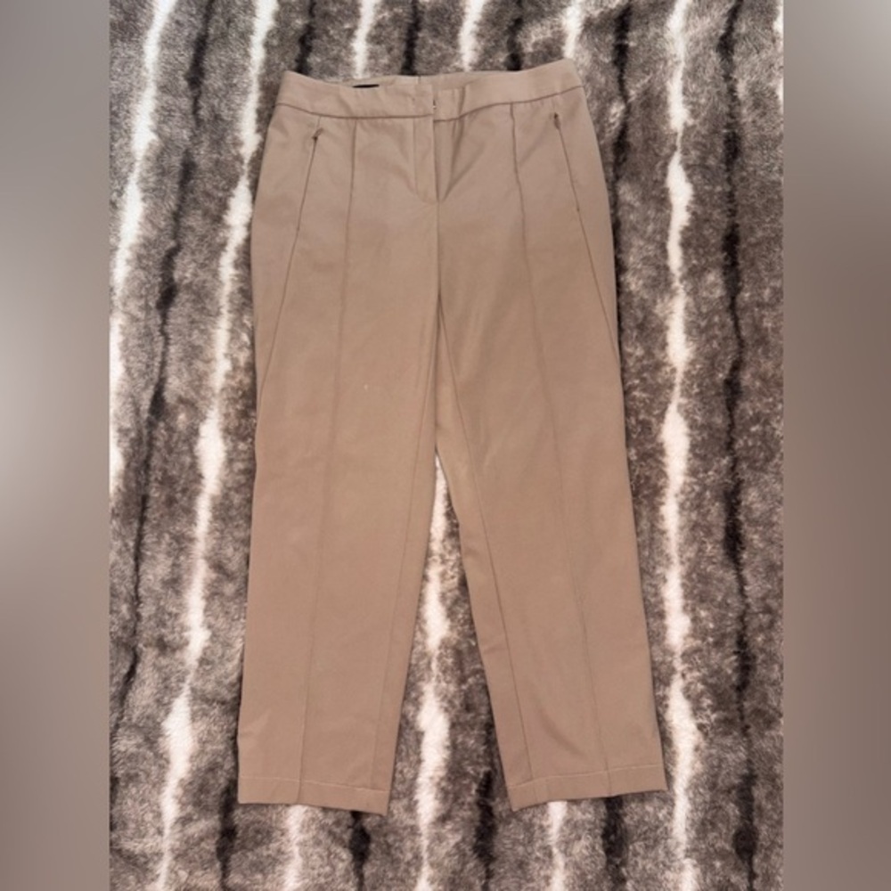 ESCADA Womens Designer luxury Beige Tan Wide Leg Dress Pants Size 36